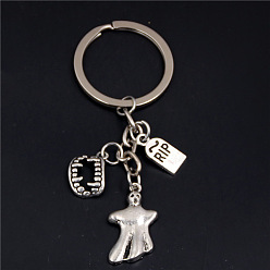 Ghost Брелок из сплава на тему Хэллоуина, платина, призрак, 2.5 см