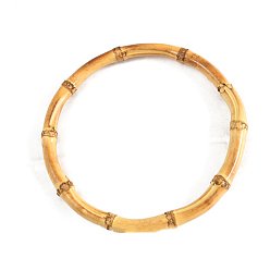 Шоколадный Бамбуковые ручки, для аксессуаров для замены сумок, круглые кольца, цвет шоколада, 14 см, Внутренний диаметр: 12 cm