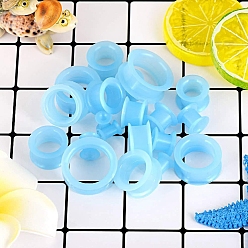 Светло-Голубой 10 пары силиконовых ушных вкладышей, колонка, ушные тоннели, Небесно-голубой, 6~25 мм
