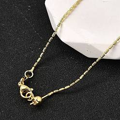 Настоящее золото 18K 1мм латунные цепочки-столбики, без свинца и без кадмия, долговечный, стойки покрытие, реальный 18 k позолоченный, 17.44 дюйм (44.3 см)