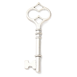 Античное Серебро Тибетский сплав стиля большие кулоны, без кадмия и без свинца, отмычка, античное серебро, 60x21x4 мм, отверстие : 4 мм