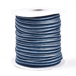 Стально-синий Бархатная лента, одна сторона, для подарочной упаковки, оформление партии, плоский, с катушками, стальной синий, 3~4 мм, около 50.00 ярдов (45.72 м) / рулон