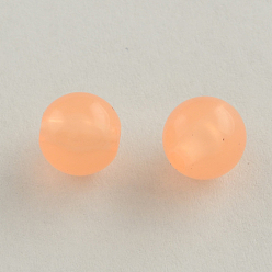 Сэнди Коричневый Имитация желе круглый акриловые бусины, песчаный коричневый, 10 мм, отверстие : 1.5 мм, Около 920 шт / 500 г