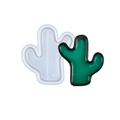 Кактус Силиконовые формы для тарелок для ювелирных изделий своими руками, формы для литья смолы, для уф-смолы, изготовление изделий из эпоксидной смолы, серый, кактус, 91x82x7 мм