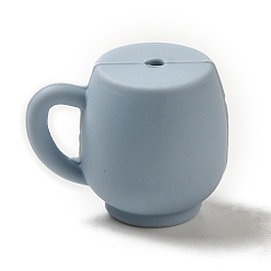 Небесно-голубой Силиконовые фокусные шарики, чашка, голубой, 20x25x18 мм, отверстие : 2 мм