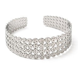 Нержавеющая Сталь Цвет Не тускнеющие 304 браслеты-манжеты из нержавеющей стали, кованые плоские круглые открытые браслеты для женщин, цвет нержавеющей стали, внутренний диаметр: 2-1/8x2 дюйм (5.3x5 см), 12~21 мм