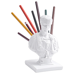 White Resin Pen Holder, Human, White, 93x105x160mm, Hole: 11mm
