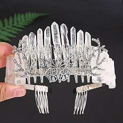 Хрусталь Резинки для волос из натуральных кристаллов кварца, аксессуары для волос для женщин и девочек, 165x140x70 мм