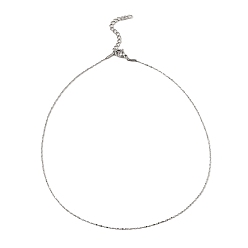 Нержавеющая Сталь Цвет Не тускнеет 10шт 304 комплект из цепочек-змеевик из нержавеющей стали, тонкие цепочки ожерелья, цвет нержавеющей стали, 15.43 дюйм (39.2 см)