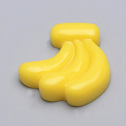 Gold Resin Decoden Cabochons, Banana, Gold, 20x20x5mm