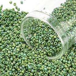 (2633F) Semi Glazed Rainbow Clover Круглые бусины тохо, японский бисер, (2633 f) полуглазированный радужный клевер, 15/0, 1.5 мм, отверстие : 0.7 мм, Около 3000 шт / 10 г
