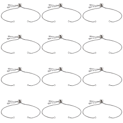 Platinum 32Pcs Rack Plating Adjustable Brass Slider Bracelet Making, with Cubic Zirconia, Long-Lasting Plated, Lead Free & Cadmium Free, Fit for Connector Charms, Platinum, Single Chain Length: 12.5cm, Hole: 1mm