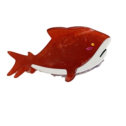 Красный Заколки для волос в форме когтей из ацетата целлюлозы, аксессуары для волос для женщин и девочек, акула, красные, 110x50 мм