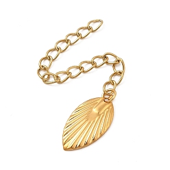 Золотой Ионное покрытие (ip) 304 удлинители бордюрной цепи из нержавеющей стали, концевые цепи с 201 лапкой из листовой цепи из нержавеющей стали, золотые, 69 мм