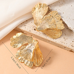 Цветок Серьги сплава, золотые, цветок, 55x40 мм