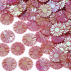 Темно-Красный Аксессуары для орнаментов, пластиковые пайетки / блестки из пвх, AB цвет, цветок, темно-красный, 9x0.5 мм, около 20000 шт / 500 г