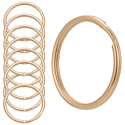 Light Gold 50pcs fermoirs porte-clés en fer, porte-clés, or et de lumière, 30x2.8mm, diamètre intérieur: 26 mm