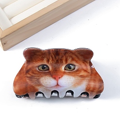 Шоколадный Заколки для волос из ПВХ в форме кошачьих когтей, аксессуары для волос для женщин и девочек, цвет шоколада, 45x87x36 мм