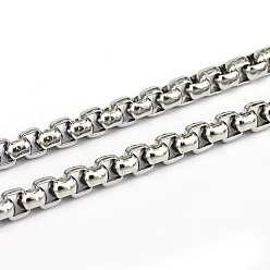 Нержавеющая Сталь Цвет Устойчивы к потускнению 304 цепи из нержавеющей стали, несварные, цвет нержавеющей стали, 2.8x5 мм