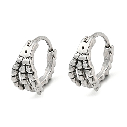 Palm Серьги-кольца из антикварного серебра 316 из нержавеющей стали, ладонь, 13x7.5 мм