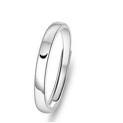 Платина Регулируемые кольца для пальцев из лунного сплава, платина, внутренний диаметр: регулируемый