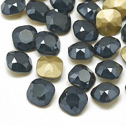 Черный Алмаз Сделай сам указал назад k 9 стеклянные кабошоны со стразами, случайный цвет с покрытием/без покрытия (случайный один цвет или случайный смешанный цвет), стиль мокко, граненые, квадратный, черный алмаз, 8x8x4 мм