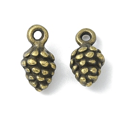 Antique Bronze Tibetan Style Pendants, Cadmium Free & Nickel Free & Lead Free, Antique Bronze Color, Pine Cone, 13x7x5.5mm, Hole: 2mm