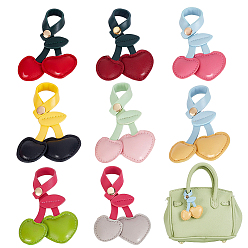 (52) Непрозрачная лаванда 8 шт. 8 стили подвесные украшения из искусственной кожи, аксессуары для подвешивания сумок, вишня, разноцветные, 110~175x68~73x15 мм, 1 шт / стиль