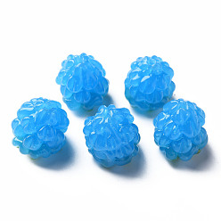 Темно-Голубой Бусины лэмпворк , малина, глубокое синее небо, 18~20x14~17 мм