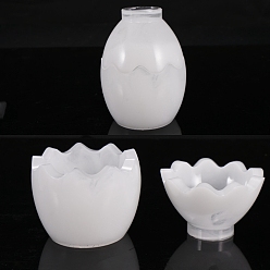 Белый Силиконовые формы для хранения, формы для литья смолы, для уф-смолы, изготовление ювелирных изделий из эпоксидной смолы, яйцо, белые, 67x41 мм, 67x56 мм, 2 шт / комплект