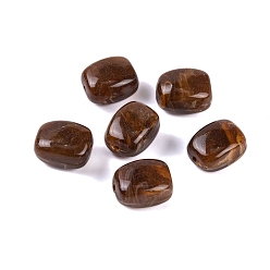 Кокосово-Коричневый Акриловый шарик, имитация нефрита, прямоугольные, кокосового коричневый, 13x11x8 мм, отверстия: 1.5 mm. 510 шт / 500 г