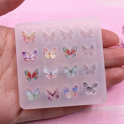 Белый Форма бабочки diy пищевой силиконовые формы, формы помады, для украшения торта поделки, цвет шоколада, конфеты, изготовление ювелирных изделий на основе смолы и эпоксидной смолы, белые, 56x56x7 мм, внутренний диаметр: 8x9 мм