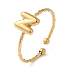 Letter N 304 открытые манжеты из нержавеющей стали, украшения для женщин, реальный 18 k позолоченный, Письмо N, внутренний диаметр: 19 мм, Письмо: 8x7 мм