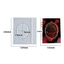 Oval Европейский стиль a5 переплетное покрытие формы для зыбучих песков, DIY пищевые силиконовые формы для шейкера, формы для литья смолы, овальные, 226x164x2 мм