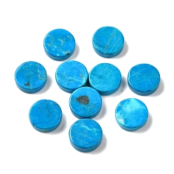Говлит Природные кабошонов Говлит, плоско-круглые, окрашенные, глубокое синее небо, 10x3~3.5 мм