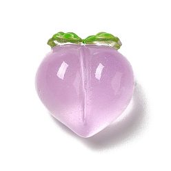 Лиловый Светящиеся полупрозрачные кабошоны из смолы, персик, сирень, 17.5x16x12.5 мм