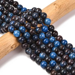 Природный Драгоценный Камень Натуральные синие опаловые бусы, круглые, 8~8.5 мм, отверстие : 1 мм, около 46 шт / нитка, 14.76'' (37.5 см)