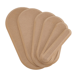 Цвет Древесины 6шт 6 стили мдф деревянные доски, доска для сушки керамической глины, инструменты для изготовления керамики, овальные, деревесиные, 244~415x47~210x15 мм, 1 шт / стиль