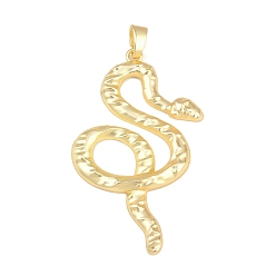 Матовый Золотой Цвет Большие сплавочные подвески, змеиные чары, матовый золотой цвет, 96.5x59x5 мм, отверстие : 5x9.5 мм