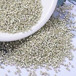 (DB1151) Гальванический Полуматовый Серебристый Бусины miyuki delica, цилиндр, японский бисер, 11/0, (дБ 1151) оцинкованное полузамороженное серебро, 1.3x1.6 мм, Отверстие: 0.8 мм, о 2000 шт / бутылка, 10 г / бутылка