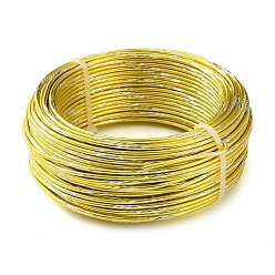 Amarillo Cable de aluminio de dos tonos, alambre artesanal de metal flexible, rondo, amarillo, 2 mm, aproximadamente 98.43 pies (30 m) / rollo