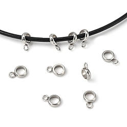 Нержавеющая Сталь Цвет Не тускнеет 304 дужки из нержавеющей стали, петля под залог, плоско-круглые, цвет нержавеющей стали, 8.6x5.8x1.8 мм, отверстие : 1.8 мм, внутренний диаметр: 4 мм