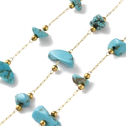 Джаспер 304 цепи из нержавеющей стали ссылка, пайки, с натуральной яшмой, с катушкой, ионное покрытие (ip), реальный 18 k позолоченный, 3~5.5x3~11.5x1~3.5 мм, около 32.81 футов (10 м) / рулон