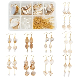 Old Lace SUNNYCLUE DIY Imitation Jade Pendant Earring Making Kit, Including Acrylic Pendants, Glass Beads, Brass Cable Chains & Pin & Earring Hooks, Old Lace, Pendants: 38pcs/box