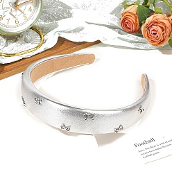 Bowknot Резинки для волос из искусственной кожи, аксессуары для волос для женщин и девочек, бантом, 145 мм