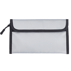 Серебро Пакеты для хранения документов из жидкого силиконового волокна, карманы для файлов, прямоугольные, серебряные, 127x207x12.5 мм