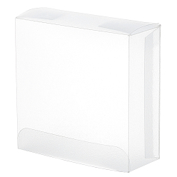 Clear Plastic Jewelry Boxes, Clear, Box: 7.5x7.5x3cm