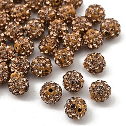 Светлый Колорадский Топаз Бусины со стразами, полимерная глина , pave disco бусины, класс А, половине просверлил, круглые, lt.col.topaz, С. 9 (1.5 мм), 1.6 мм, отверстие : 6 мм