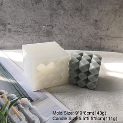 Rhombus Силиконовые формы для свечей Diy Magic Cube, для изготовления ароматических свечей, ромб шаблон, 9x9x8 см, готовое изделие: 5.5x5.5x5.5 см