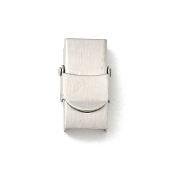 Нержавеющая Сталь Цвет 304 нержавеющей стали смотреть группы застежками, матовый стиль, прямоугольные, цвет нержавеющей стали, 25x14.5x7 мм, отверстие : 10x4 мм